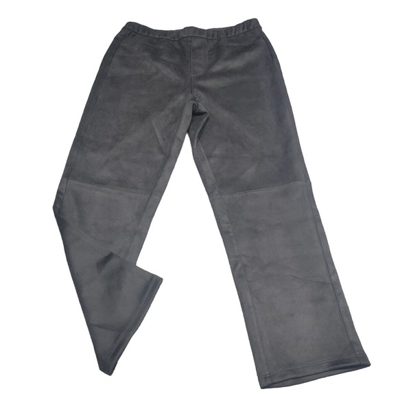 Isaac Mizrahi Pants - Isaac Mizrahi Live Womens Faux Suede Pants Petite 6P Black Straight Leg Ankle